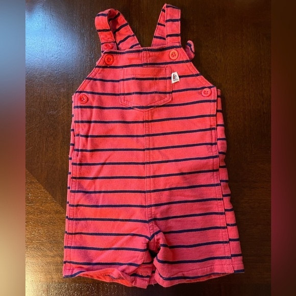 Carter’s | Baby 2-Piece Boat Tee & Shortall Set Red | baby boy 18 mo - Picture 2 of 11